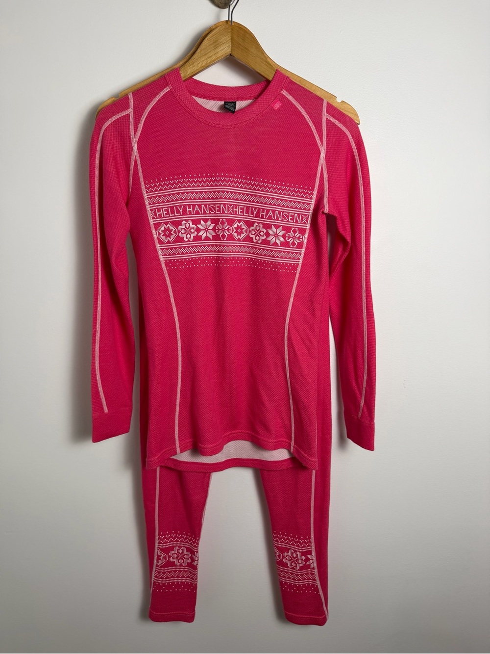 Helly Hansen LIFA Merino Wool Base Layer Set Pink Medium